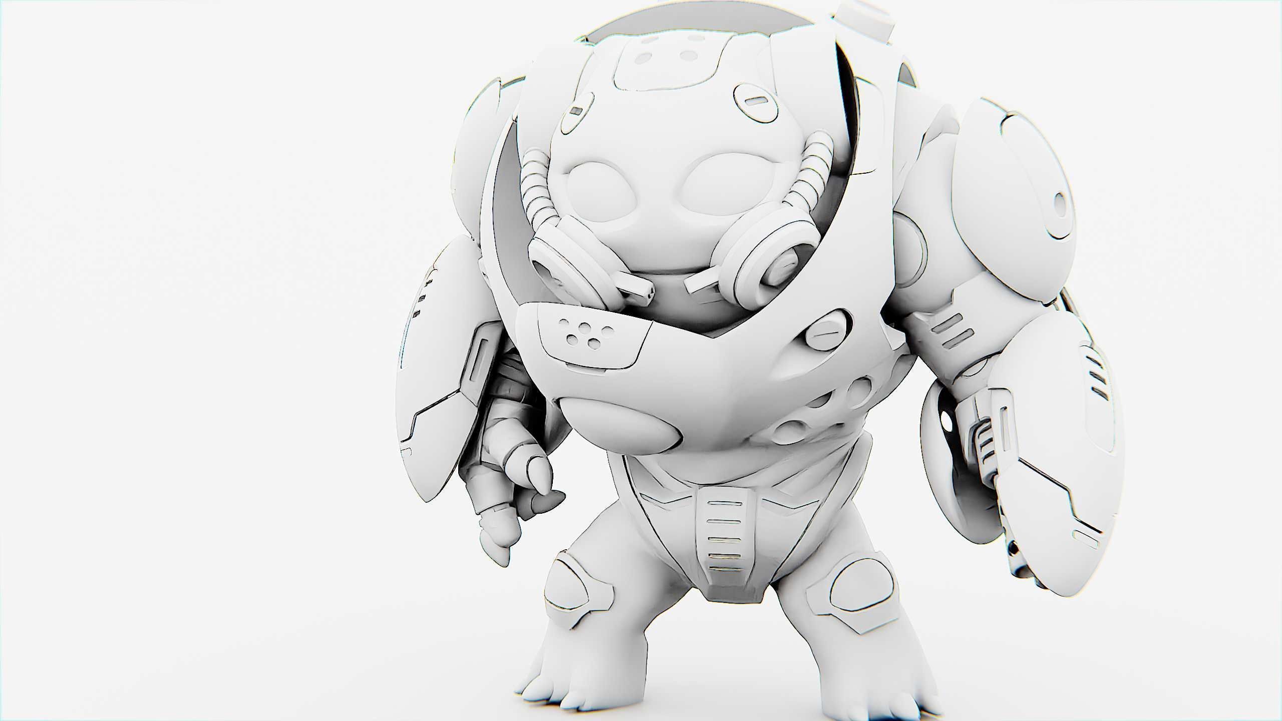 ALIEN TROOPER 14-V Rigged for Unreal Engine - Unity - MIXAMO 3D model_28