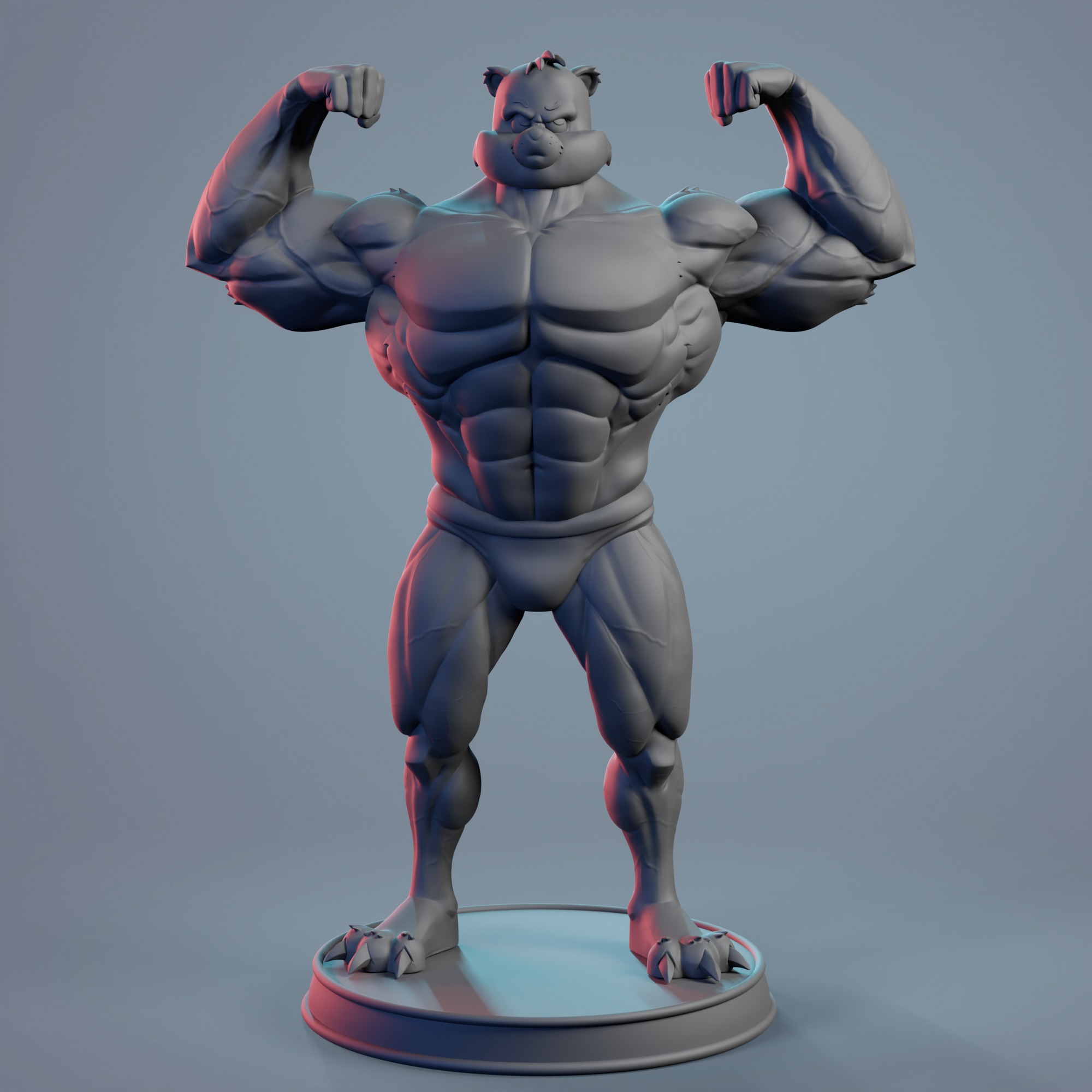 Strong Care Bear fan art 3D print model_2