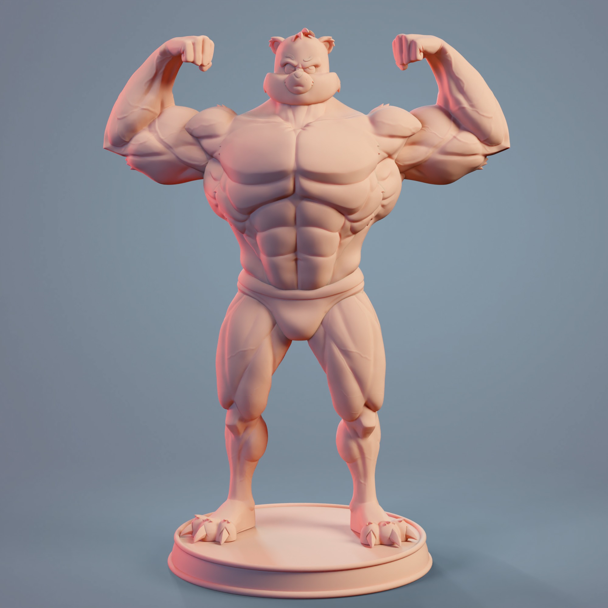 Strong Care Bear fan art 3D print model_1