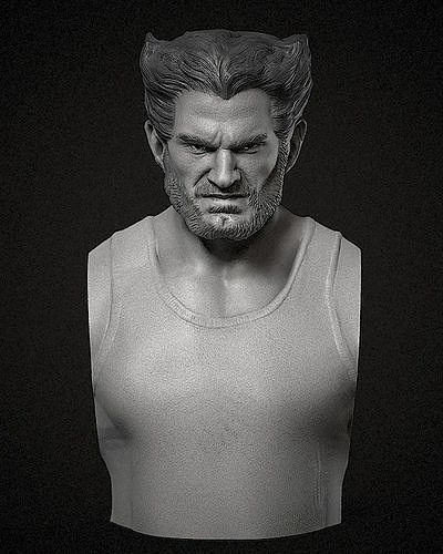 Cavillrine Henry Cavill Deadpool and Wolverine bust 3D print model