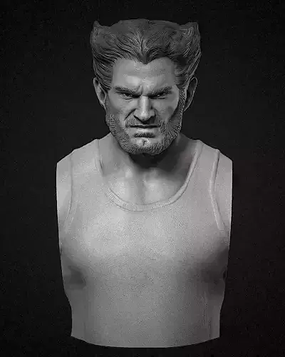 Cavillrine Henry Cavill Deadpool and Wolverine bust 3D print model