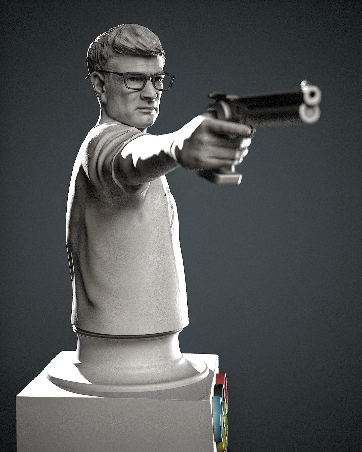 Yusuf Dikec Turkish sport shooter Olympics 2024 Turkey hitman 3D print model_4