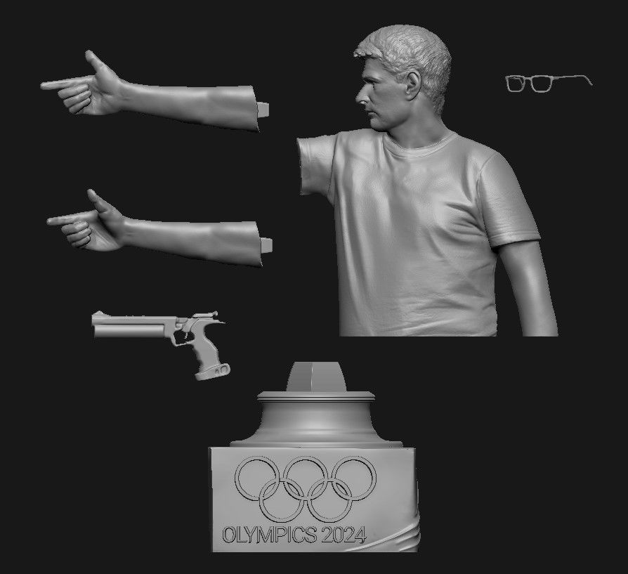 Yusuf Dikec Turkish sport shooter Olympics 2024 Turkey hitman 3D print model_3