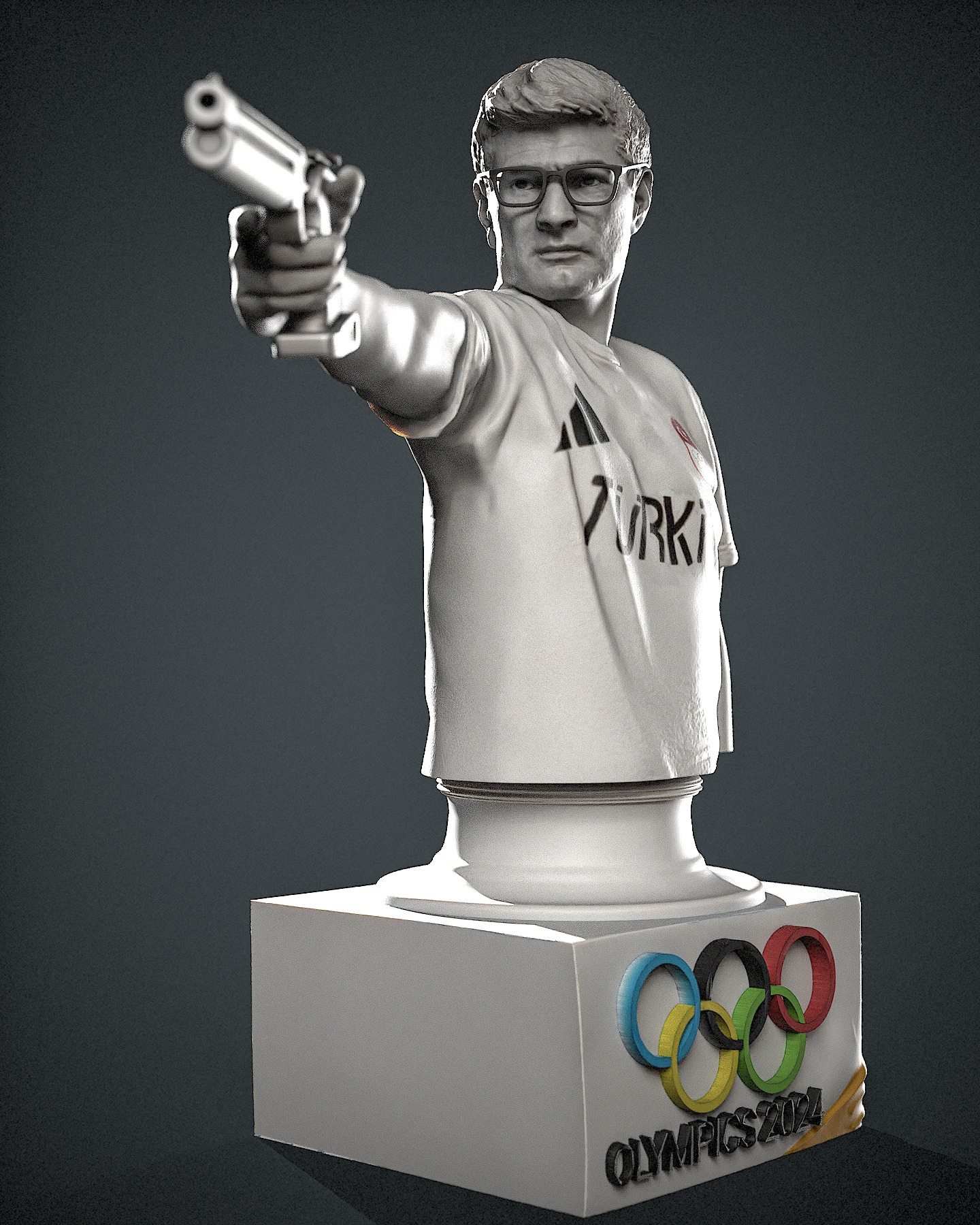 Yusuf Dikec Turkish sport shooter Olympics 2024 Turkey hitman 3D print model_1