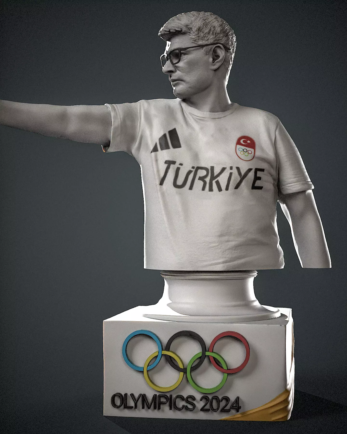 Yusuf Dikec Turkish sport shooter Olympics 2024 Turkey hitman 3D print model_0