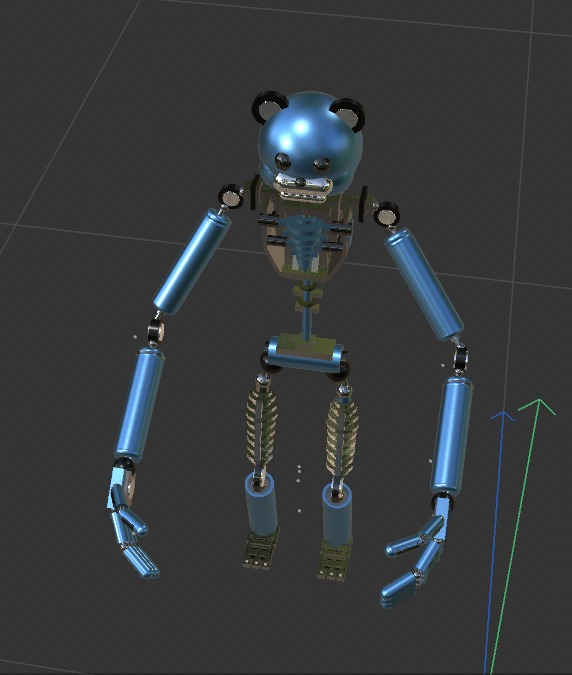 endo animatronic Low-poly 3D model_3