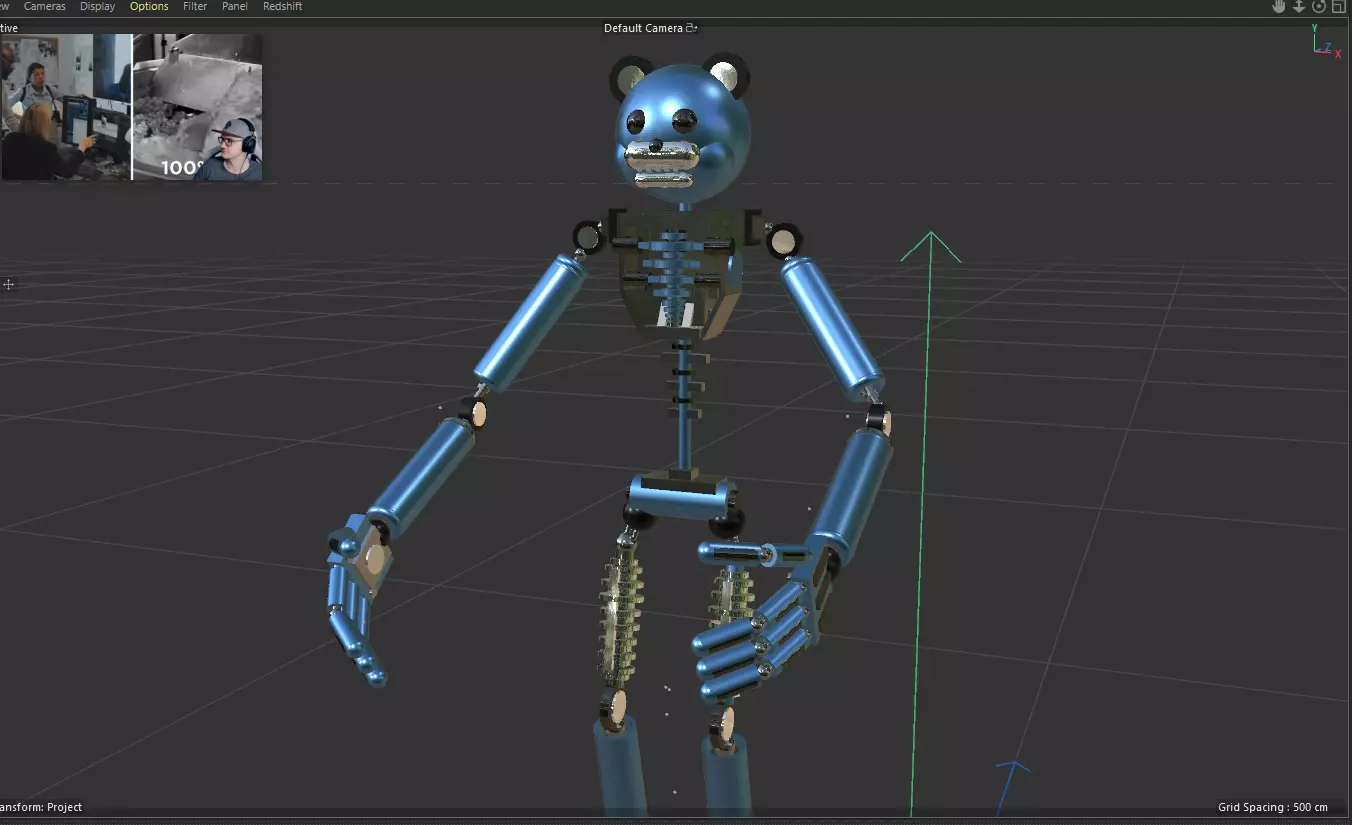 endo animatronic Low-poly 3D model_0