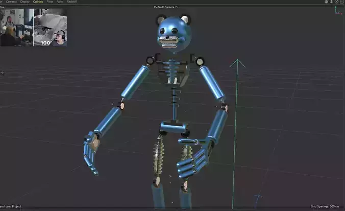 endo animatronic Low-poly 3D model