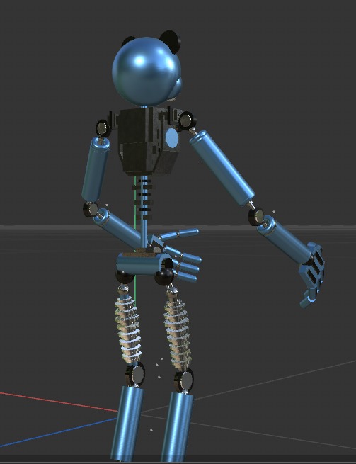 endo animatronic Low-poly 3D model_2