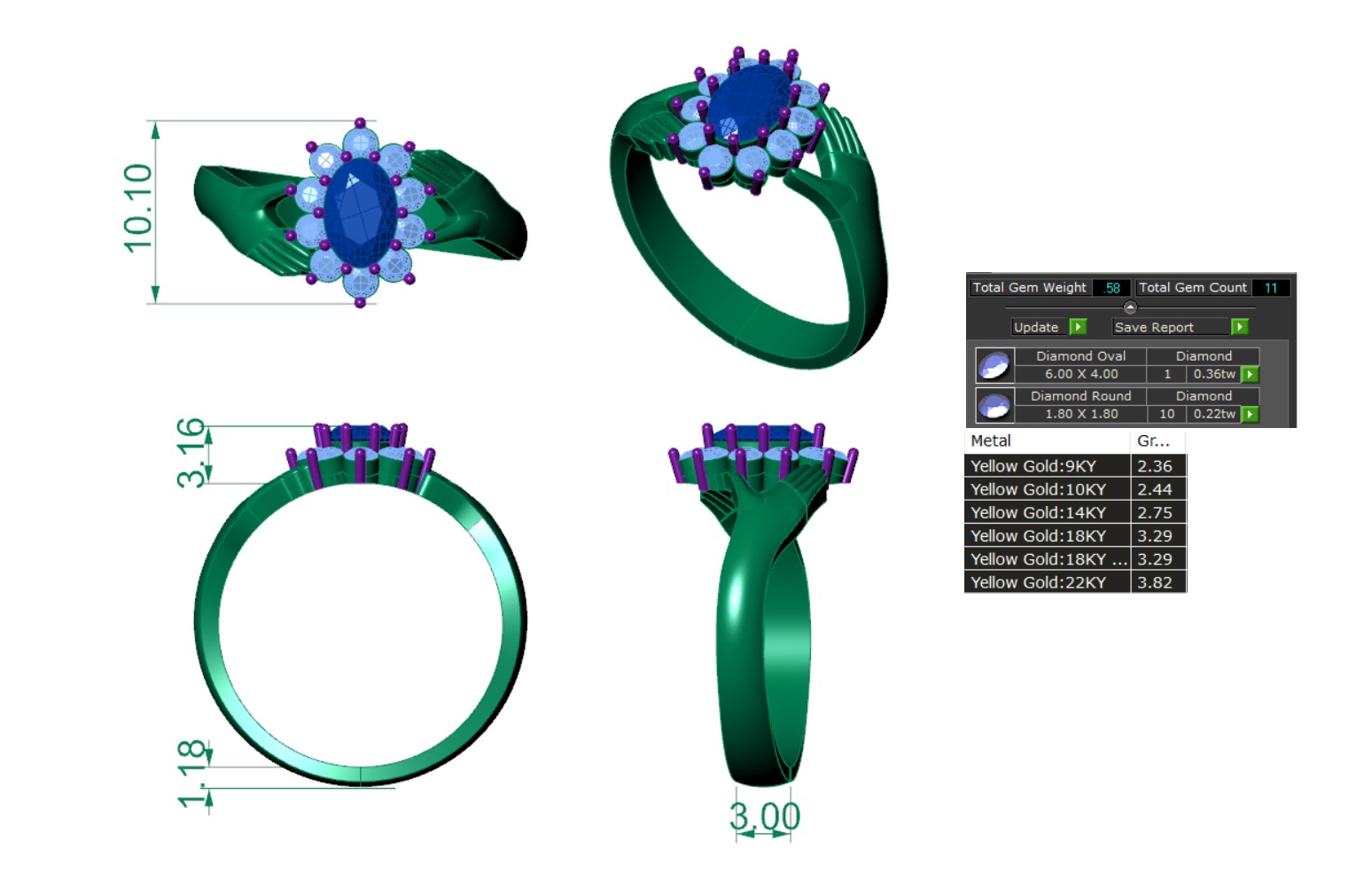 Hand ring 3dm file 3D print model_4