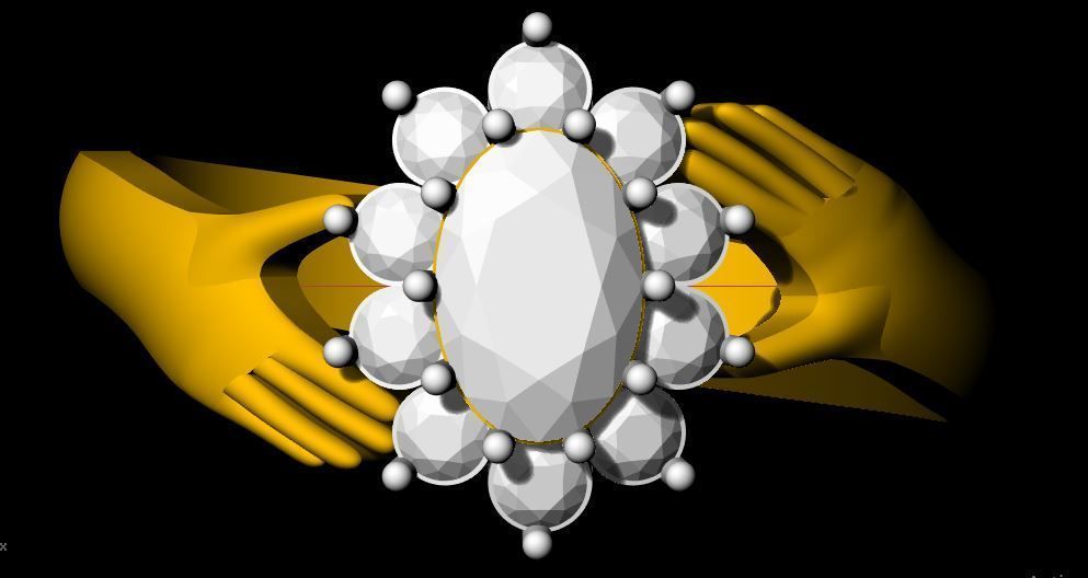 Hand ring 3dm file 3D print model_5