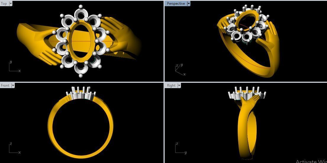 Hand ring 3dm file 3D print model_2
