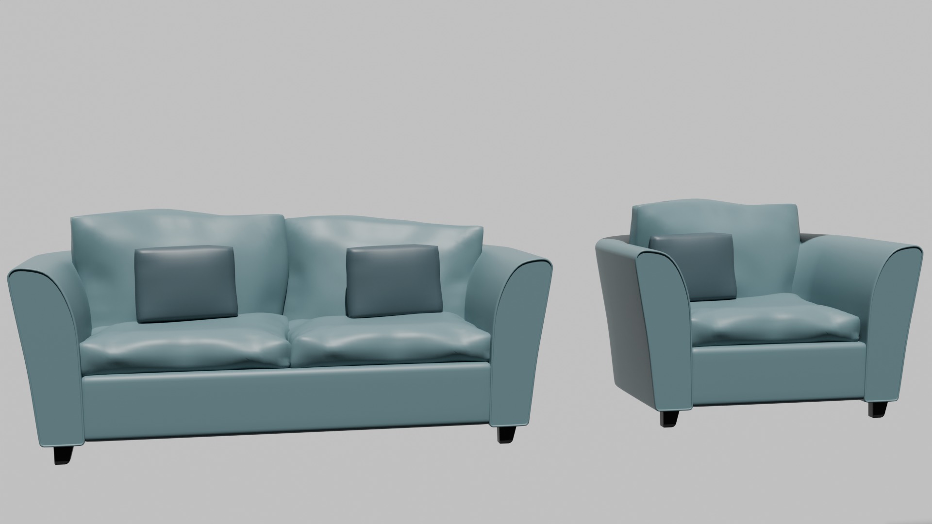 living room set 3D model_1