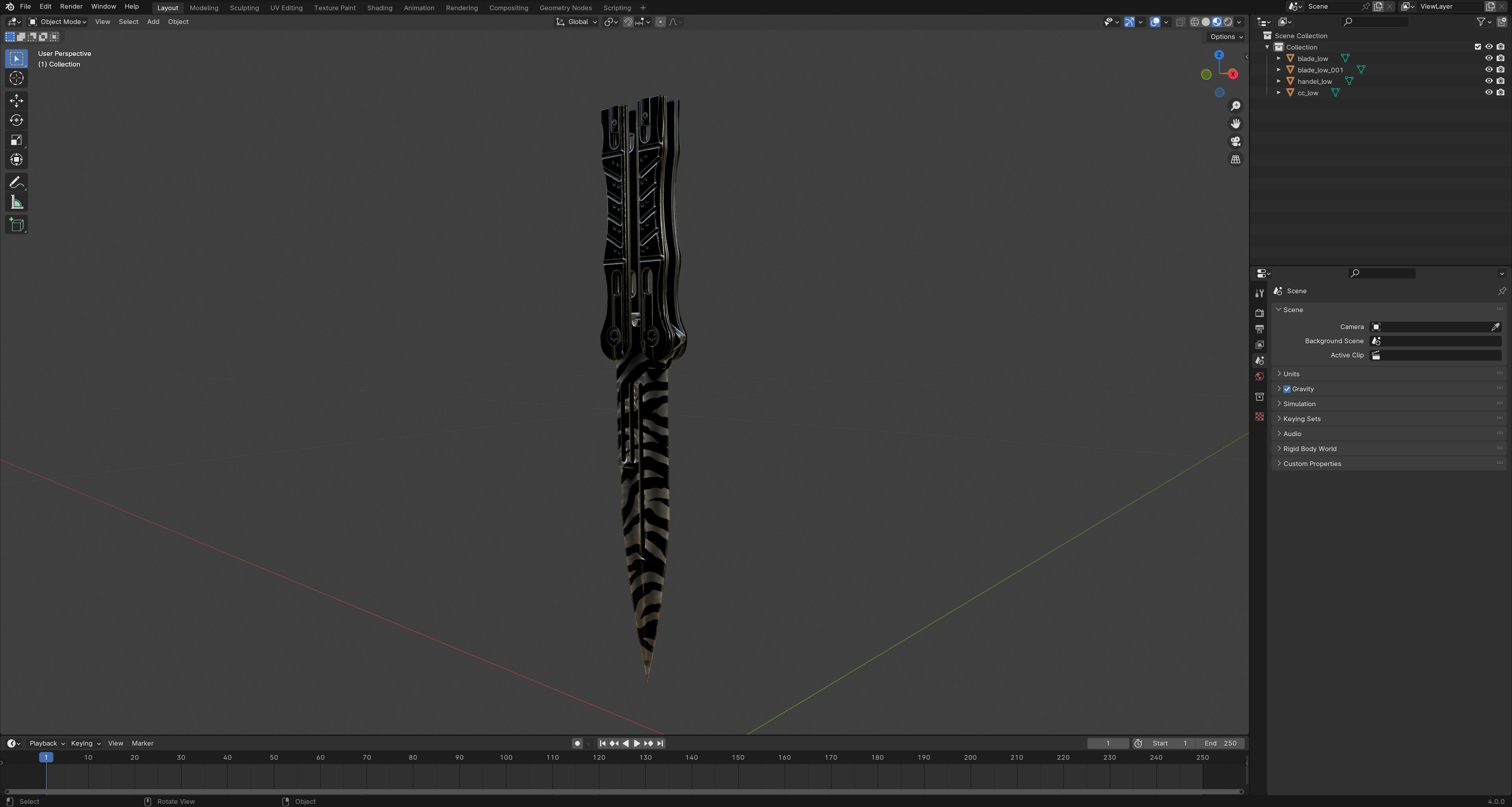 Butterfly Knife 3D model_12