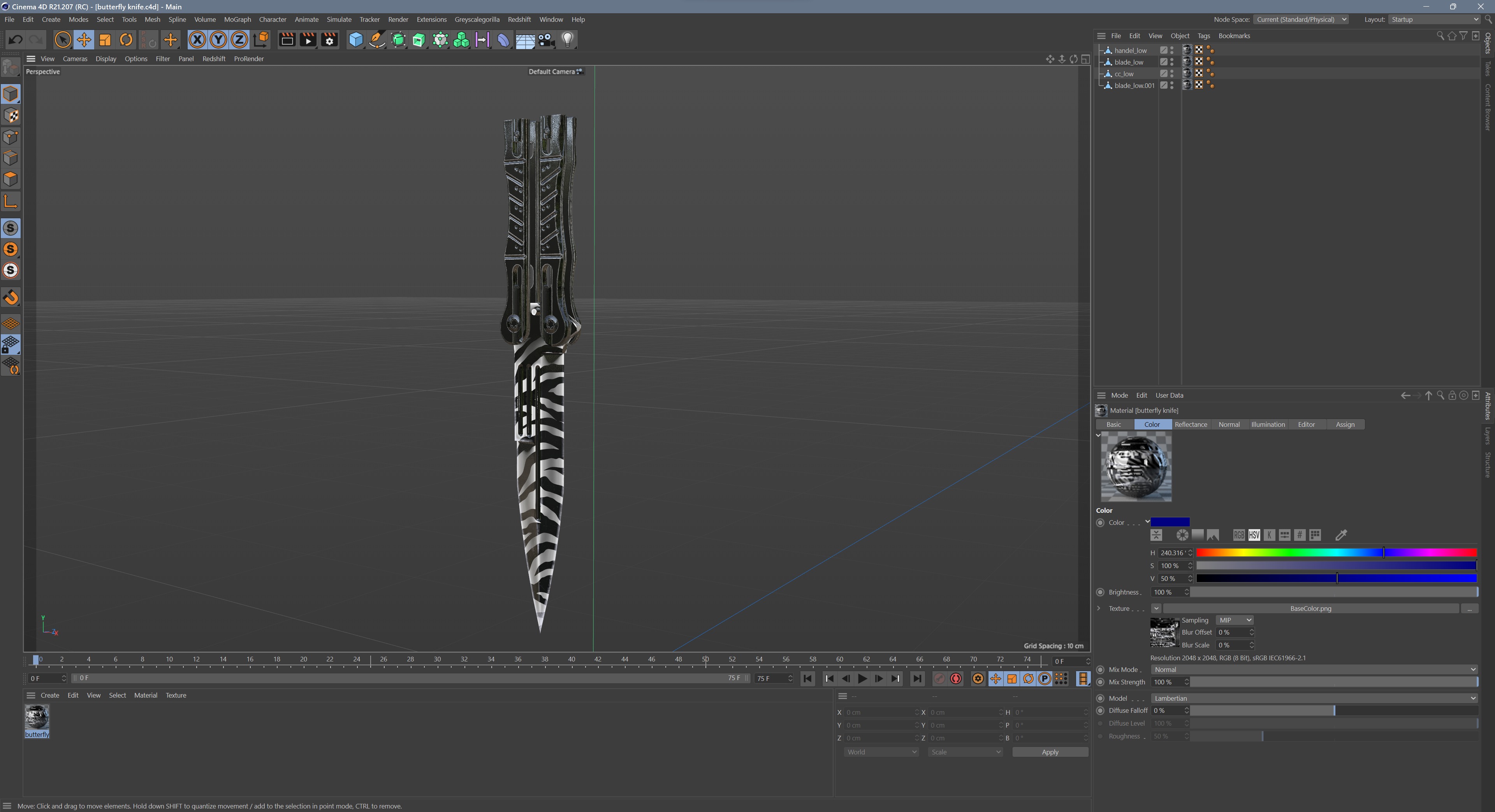 Butterfly Knife 3D model_13