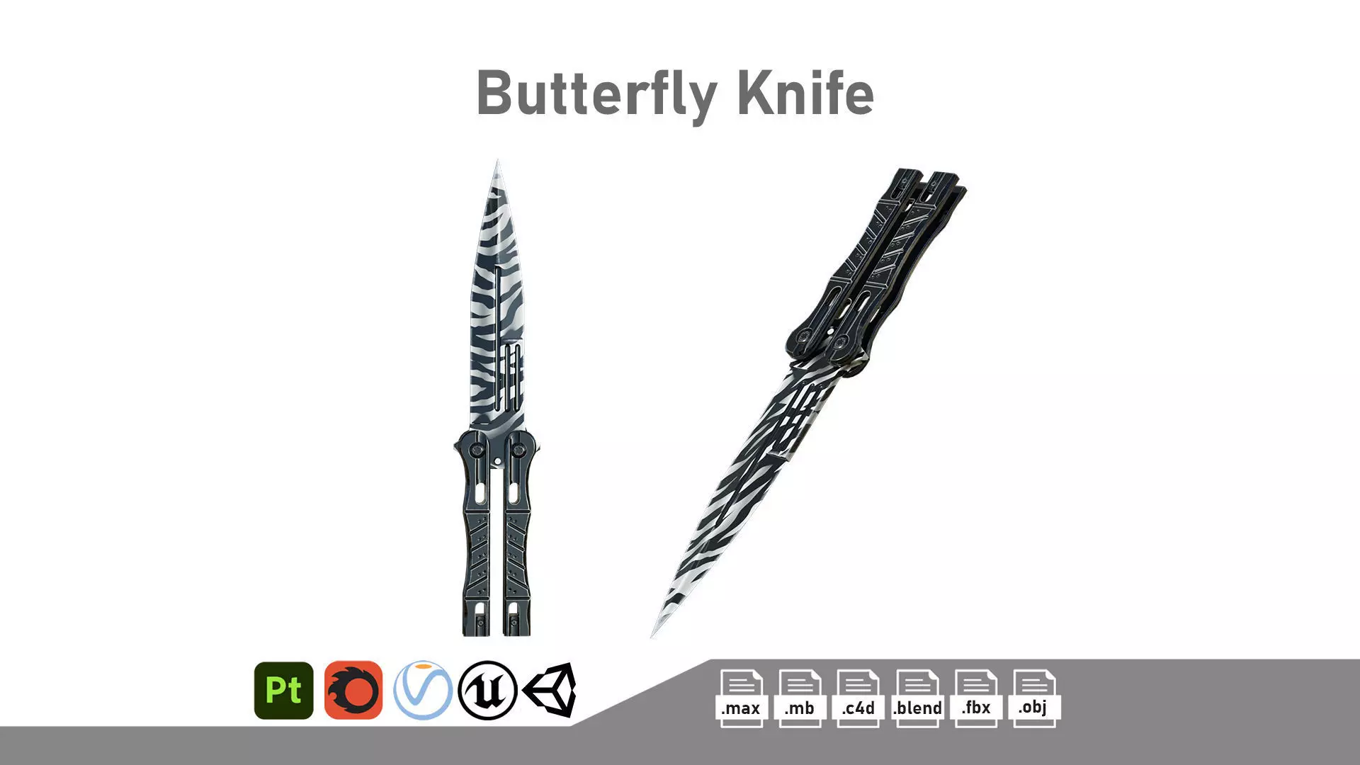 Butterfly Knife 3D model_0