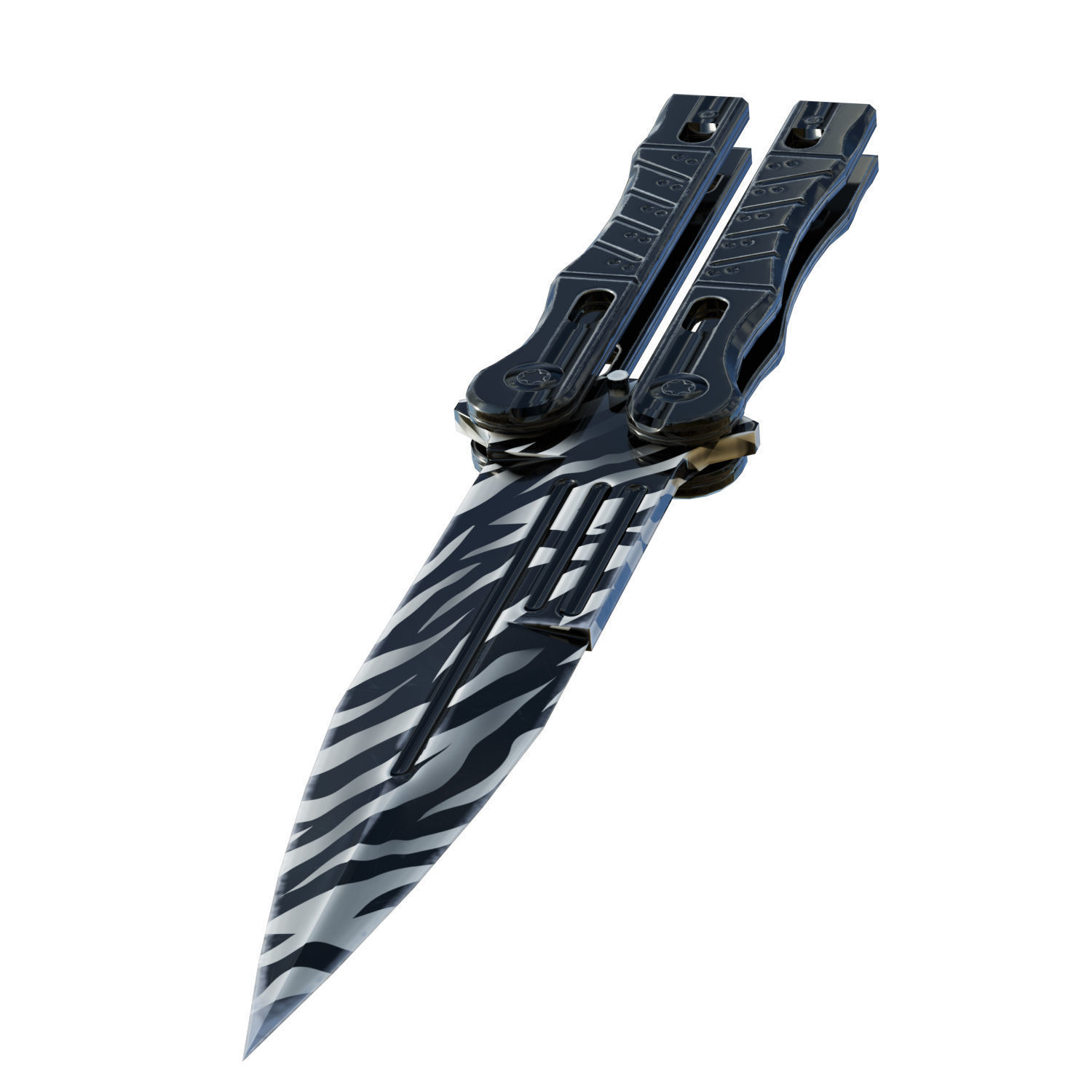 Butterfly Knife 3D model_7