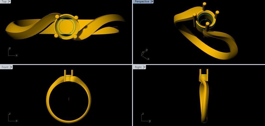 Solitaire Ring 3dm file 3D print model_2