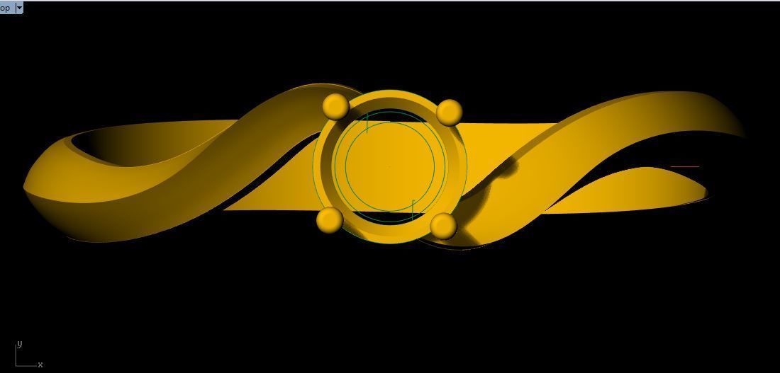 Solitaire Ring 3dm file 3D print model_3