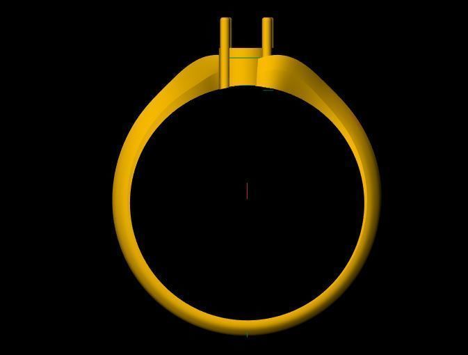 Solitaire Ring 3dm file 3D print model_6