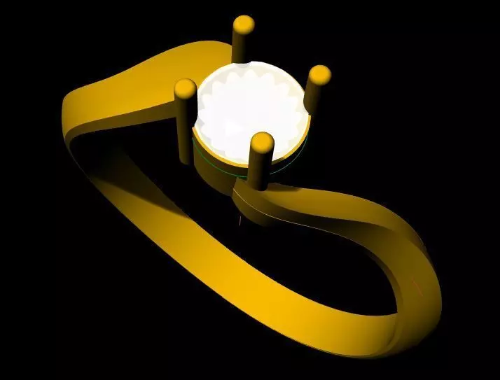 Solitaire Ring 3dm file 3D print model_0