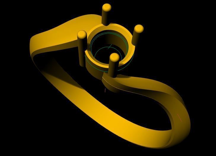 Solitaire Ring 3dm file 3D print model_5