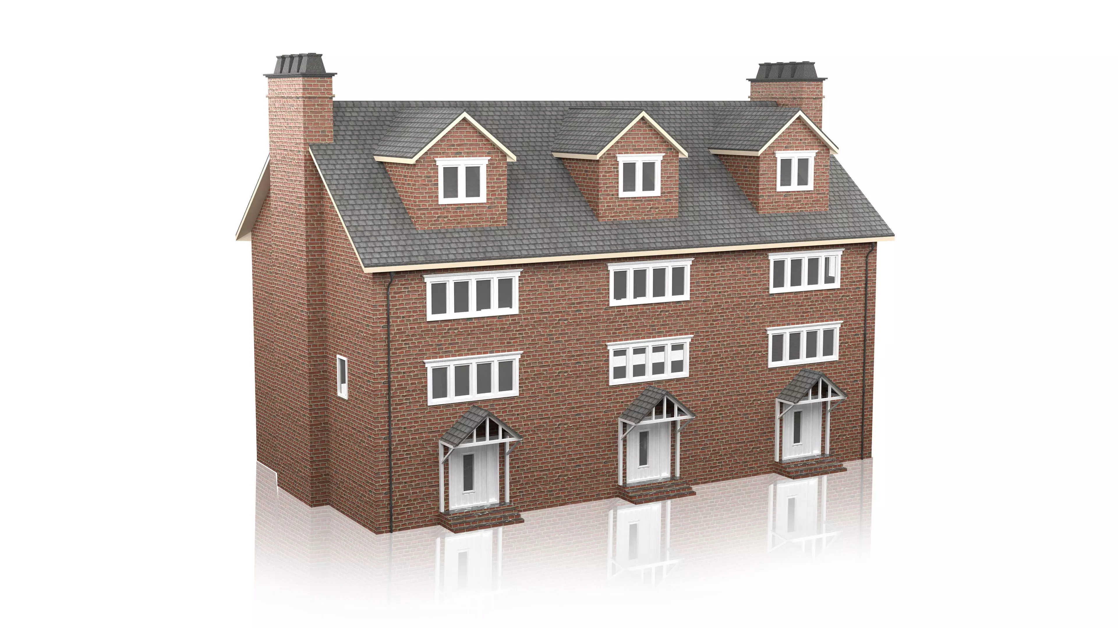 British House Design 09 Low-poly 3D model