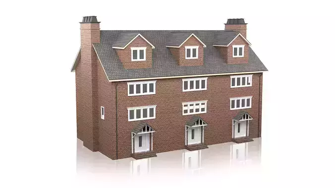British House Design 09 Low-poly 3D model