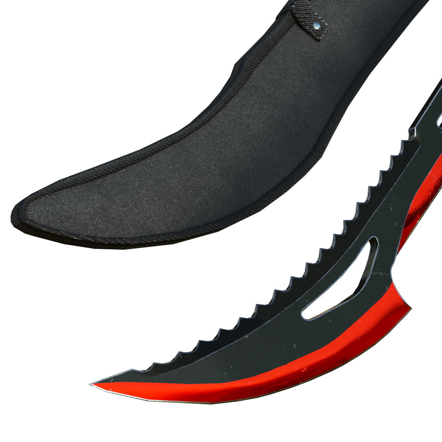 Snake Eye Tactical Fantasy Sword Low-poly 3D model_15