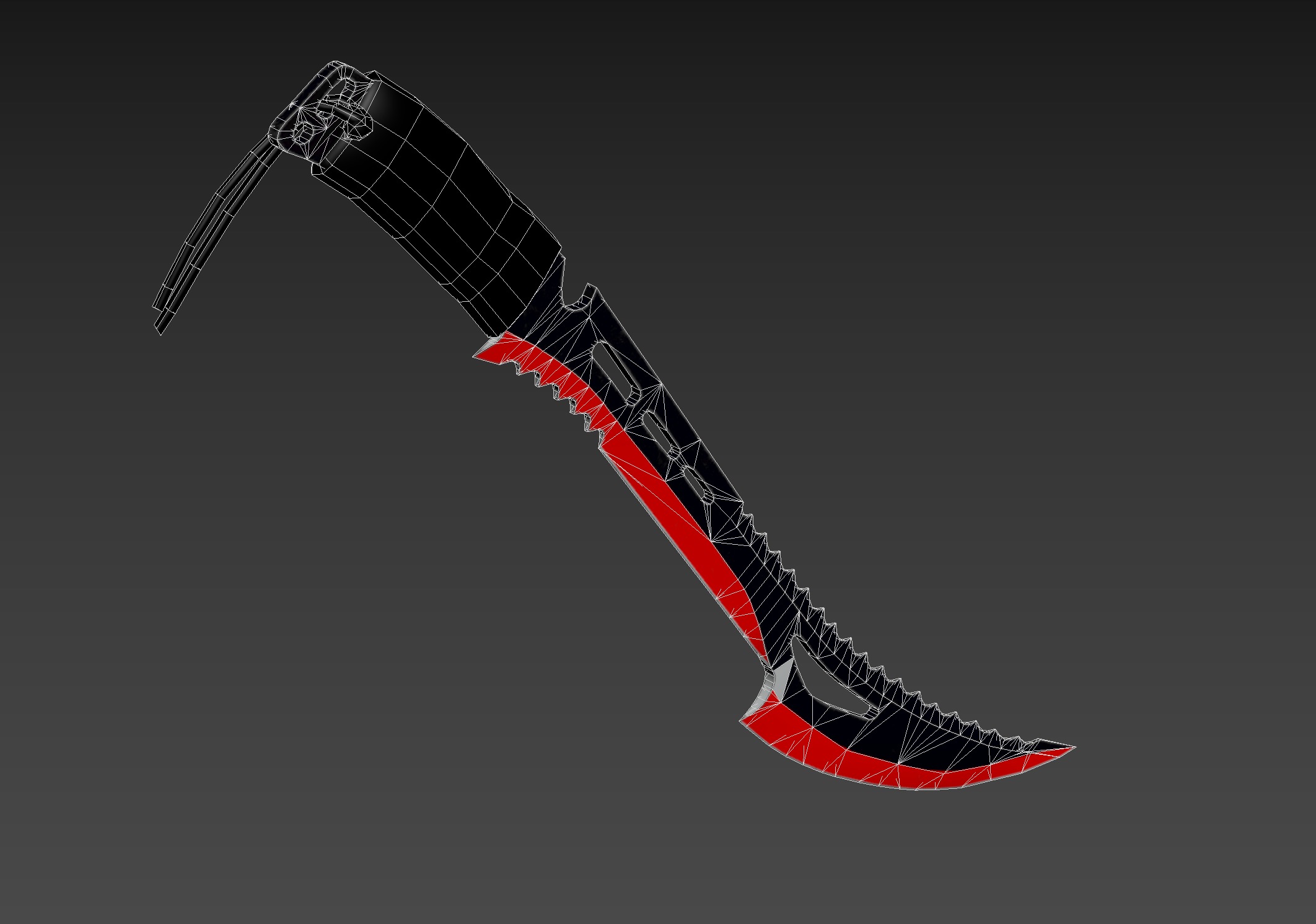 Snake Eye Tactical Fantasy Sword Low-poly 3D model_30