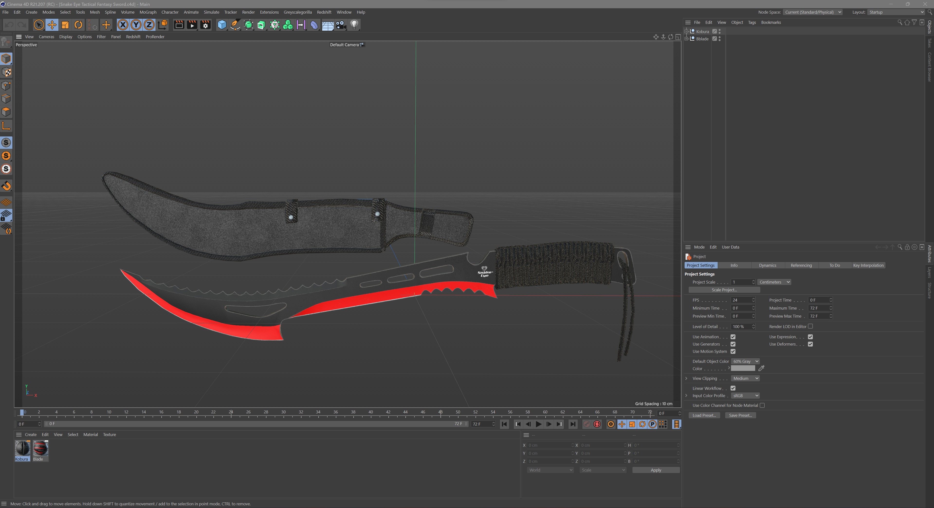 Snake Eye Tactical Fantasy Sword Low-poly 3D model_27