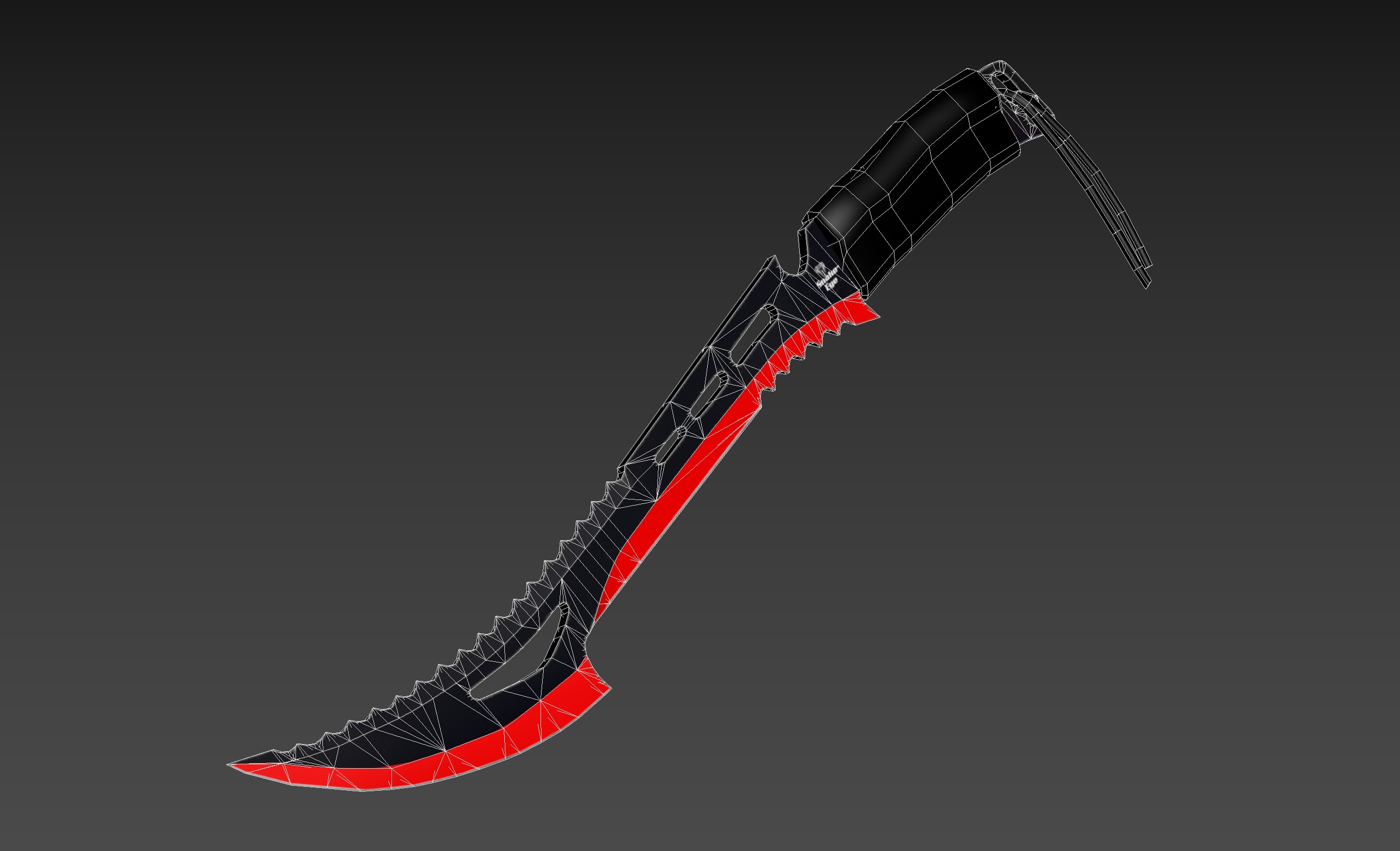 Snake Eye Tactical Fantasy Sword Low-poly 3D model_29