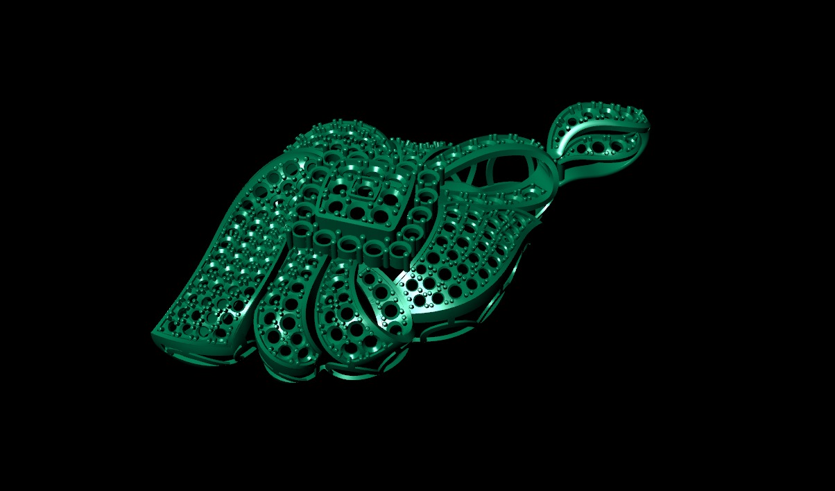 Classic Pendant  3D print model_5