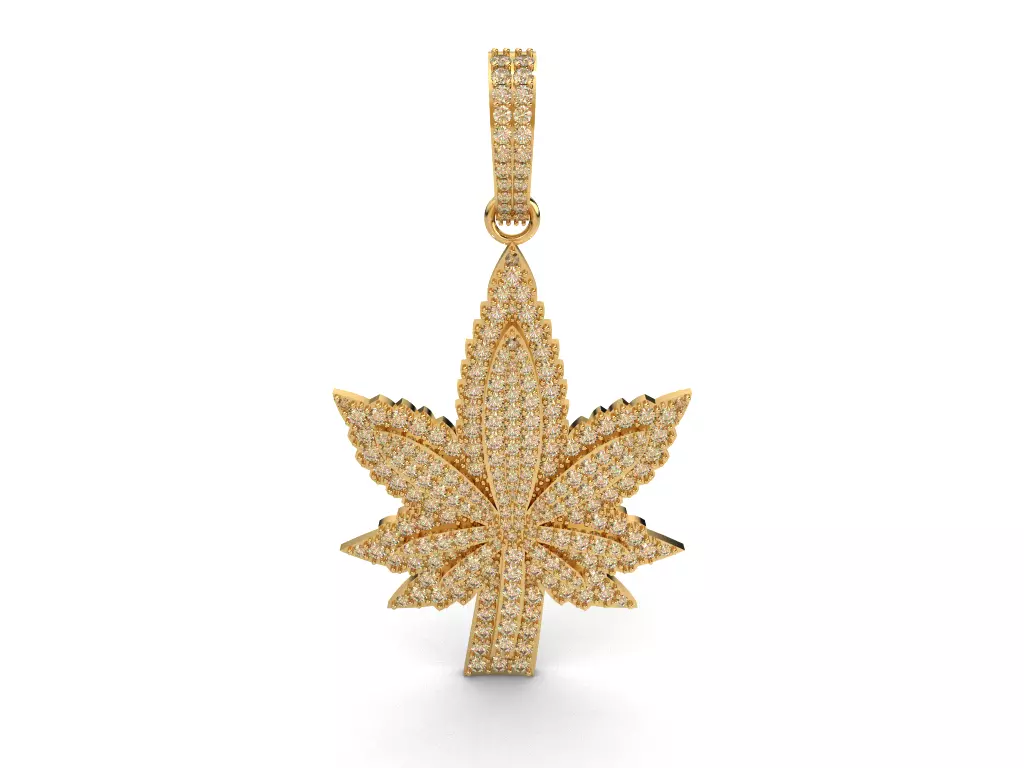 MARIJUANA PENDANT 3D print model