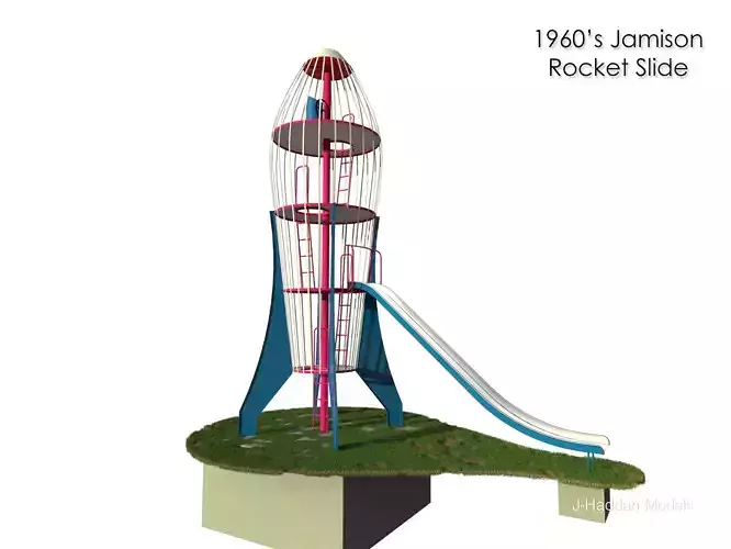 1960s Jamison Rocketship Slide 