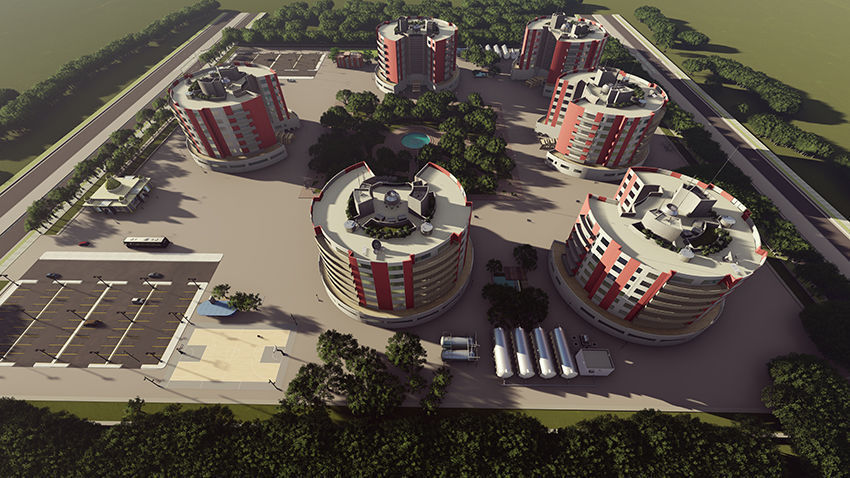 residential complex 3D model_1