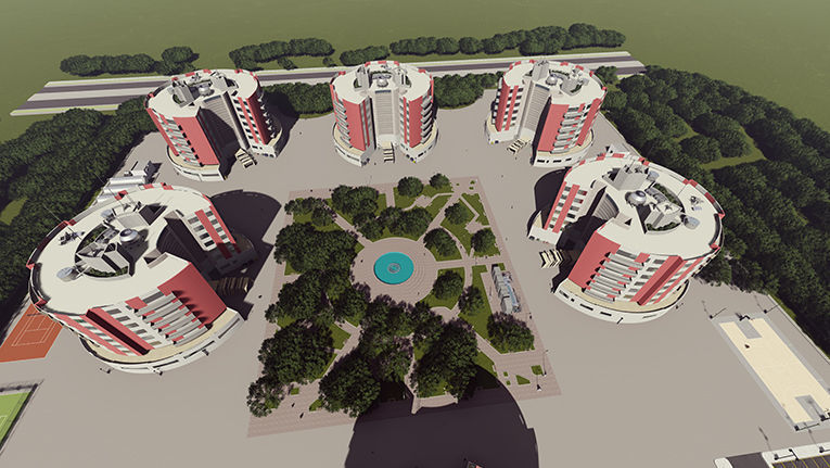 residential complex 3D model_8