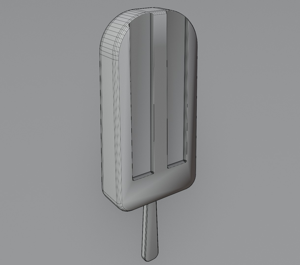 Rainbow ice cream on stick 3D model 3D model_3