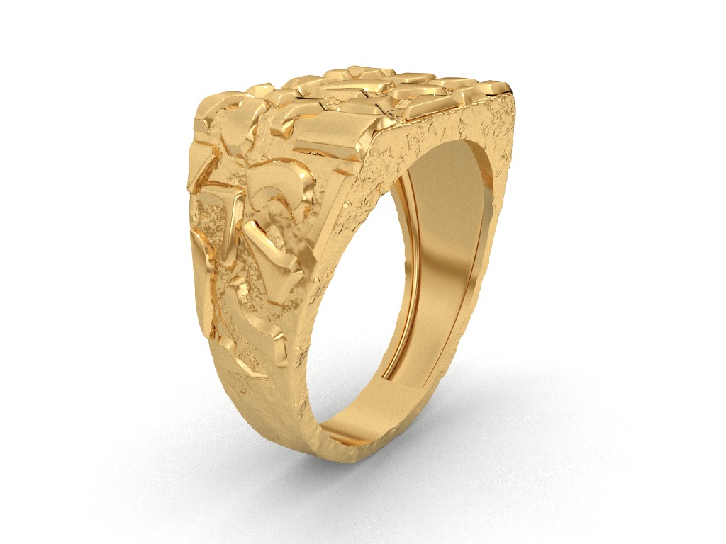NUGGETS RING  3D print model_2