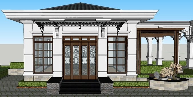 Neo-Classical Villa  3D model 7