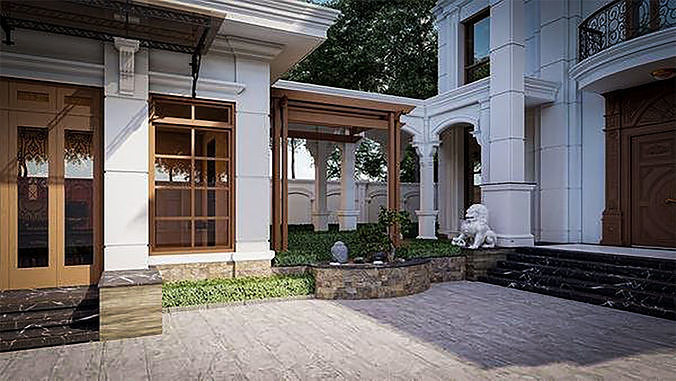 Neo-Classical Villa  3D model 3