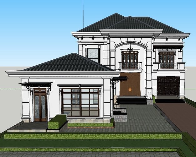 Neo-Classical Villa  3D model 6
