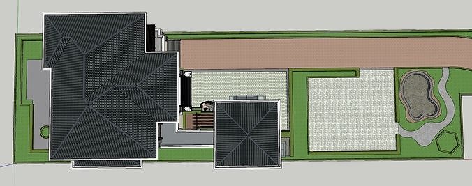 Neo-Classical Villa  3D model 5