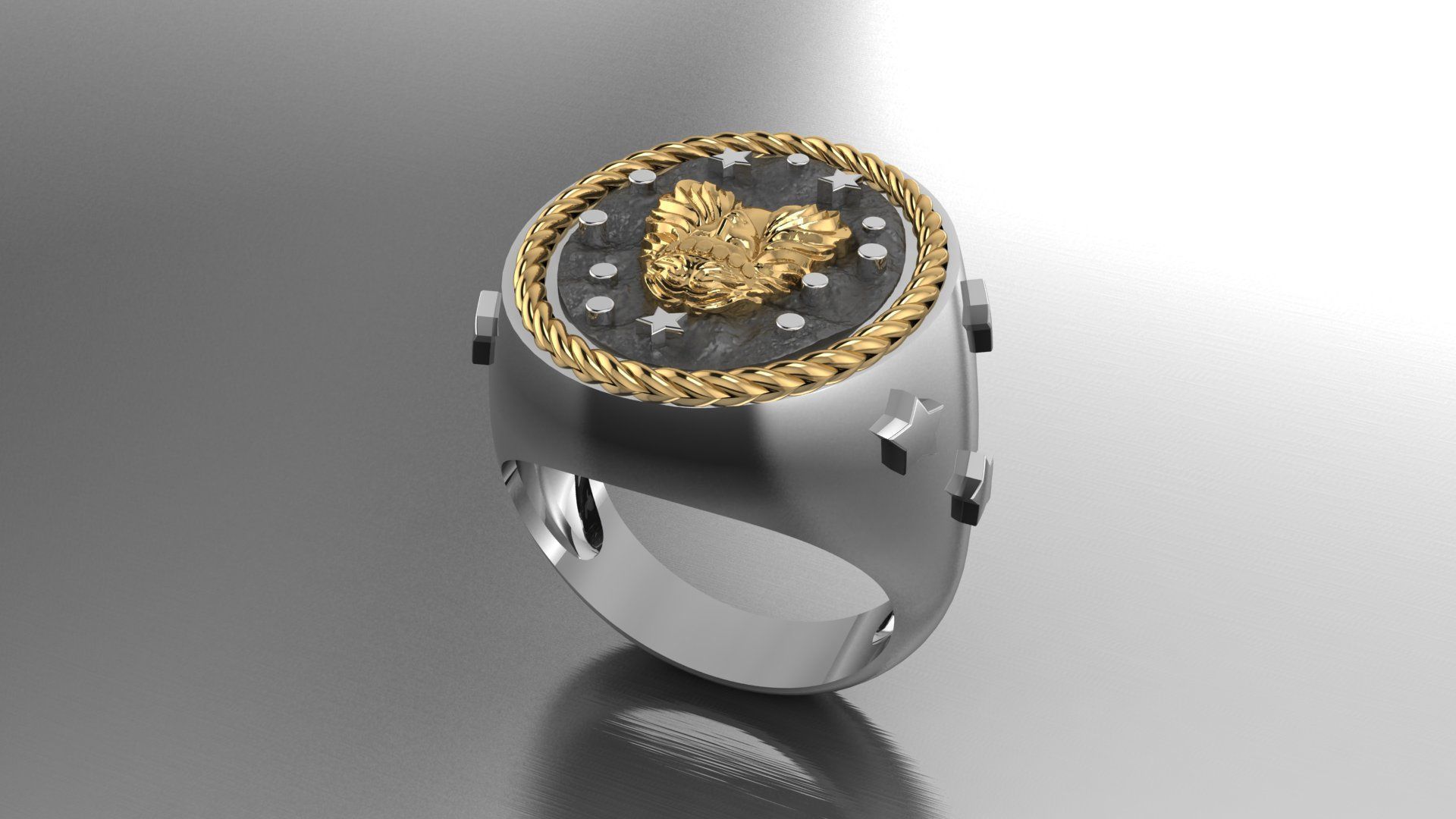 Zodiac Ring Virgo 3D print model_3