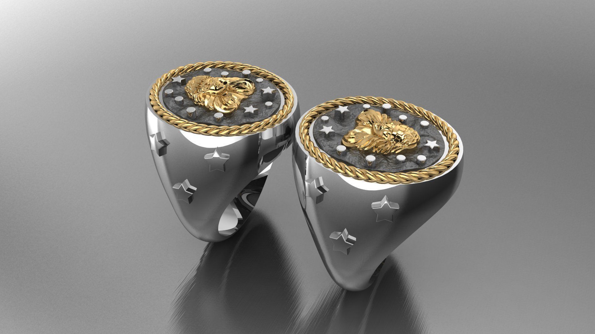 Zodiac Ring Virgo 3D print model_5
