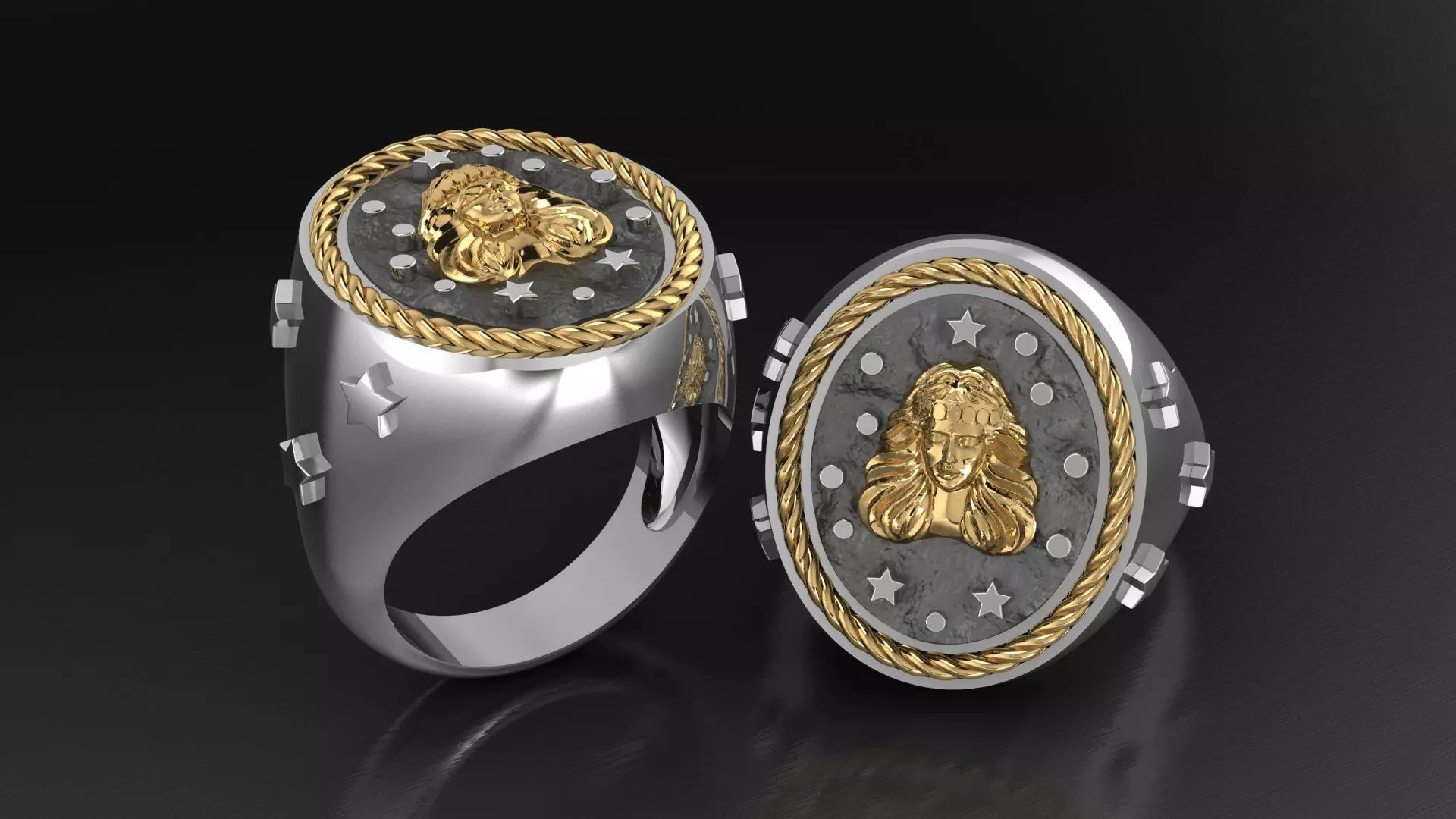 Zodiac Ring Virgo 3D print model_0