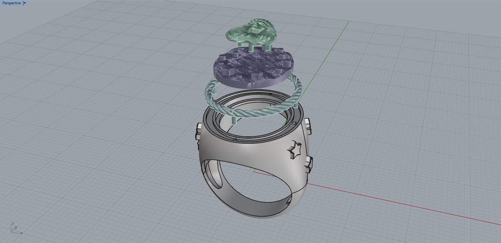 Zodiac Ring Virgo 3D print model_7