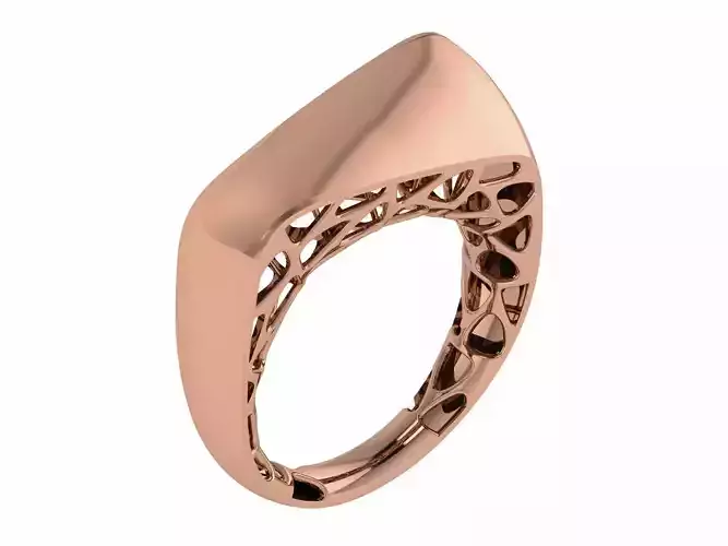 Wire Mesh Plain gold ring