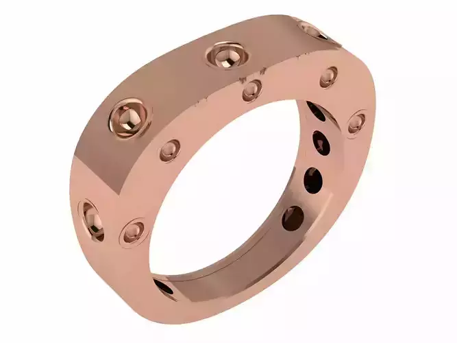 Pois Plain gold ring