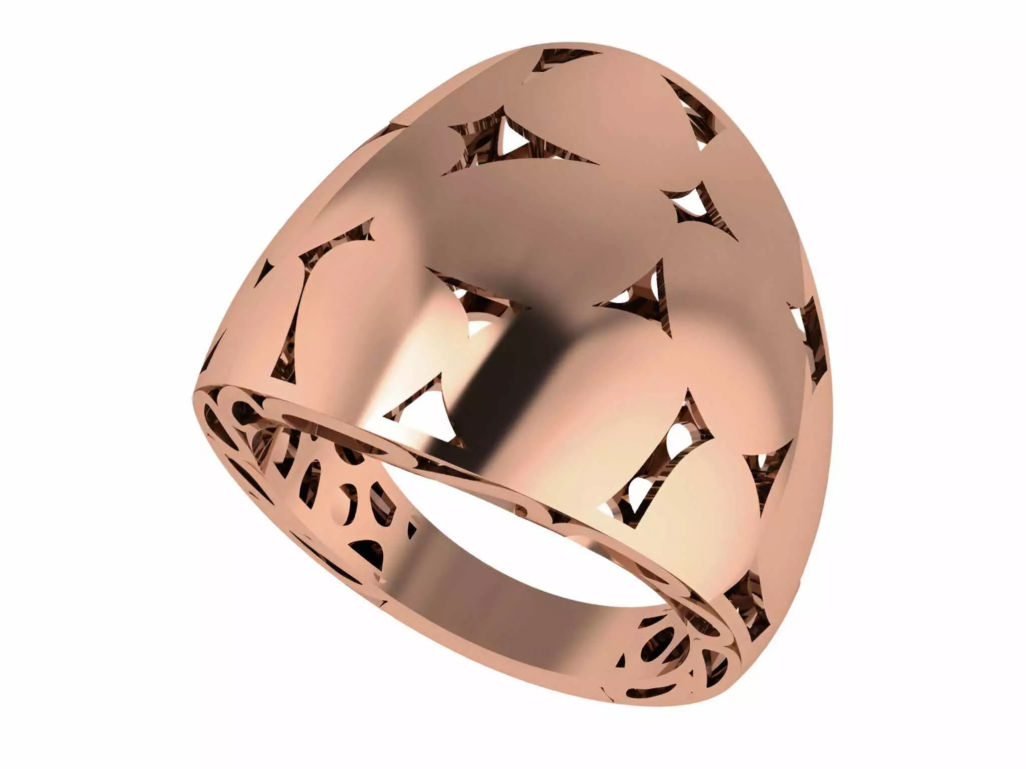 Disc Plain gold ring 3D print model_0
